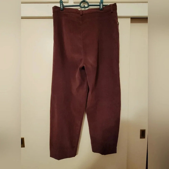 Vintage Solutions Casual Wear Stretch Women's Pants Slacks Rust Burgundy size 14 - Picture 2 of 12